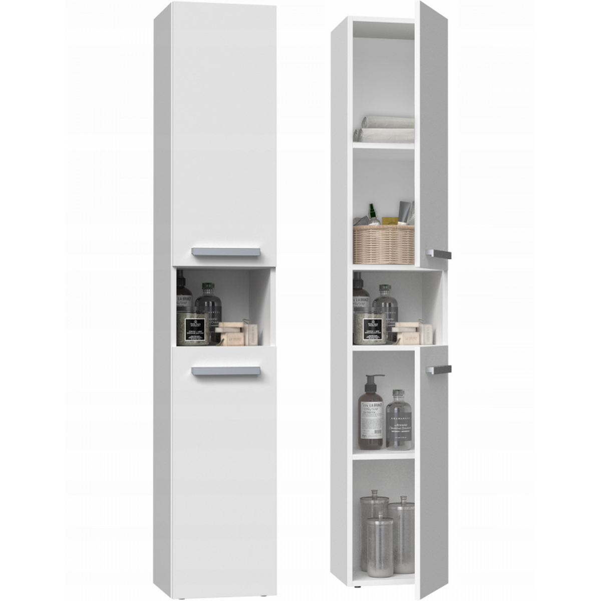 BADEZIMMERSCHRANK Weiß 31/174/30 - Weiß, Holzwerkstoff (31/174/30cm) - RAUMHIRSCH FURNITURE