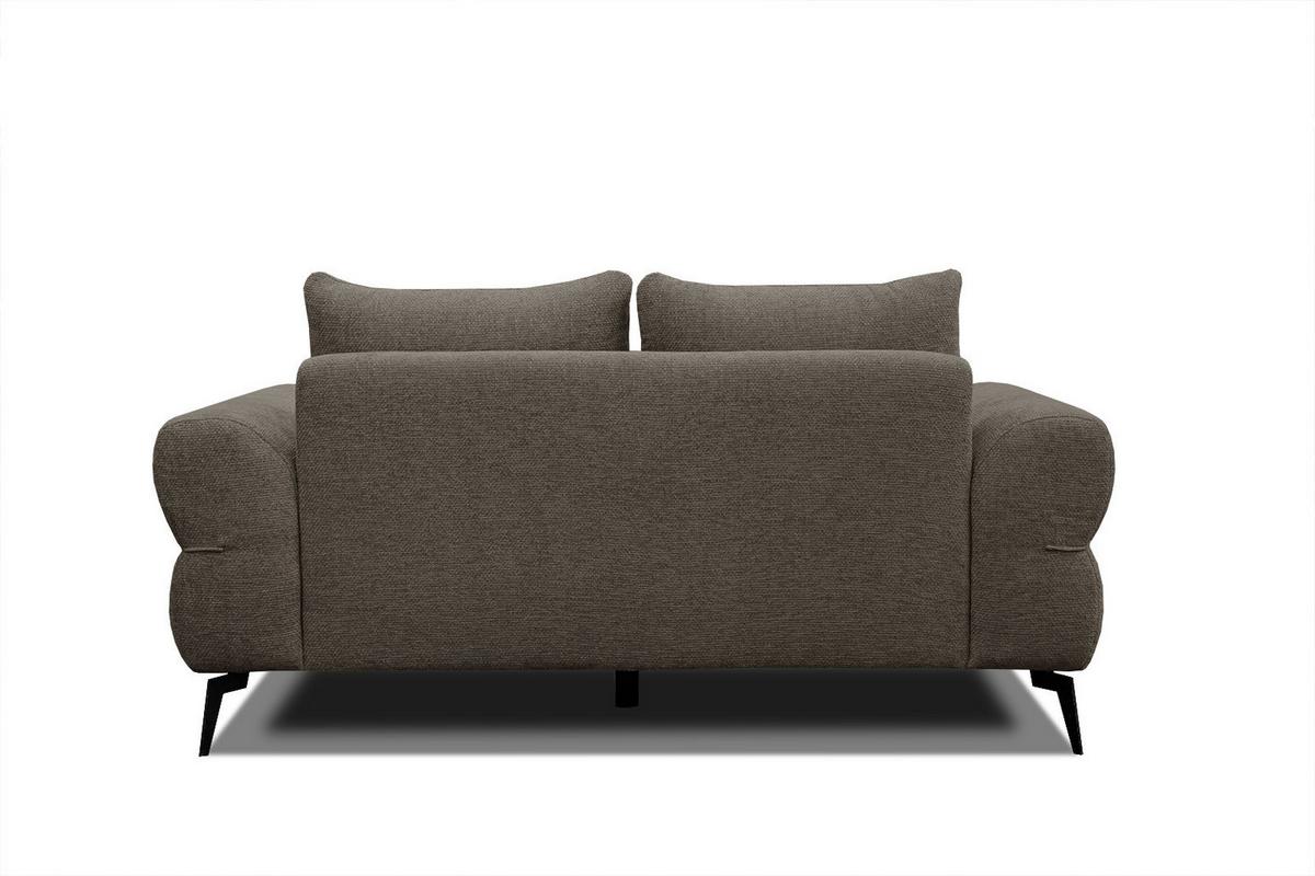 SOFA SALVINI 2-Sitzer, taupe - Taupe/Schwarz, Holzwerkstoff/Textil (176/88/99cm) - Wozimo