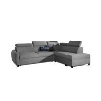 ECKSOFA Schlafsofa Anton In Esito - Grau, Holzwerkstoff/Textil (265/205cm) - Fun Möbel