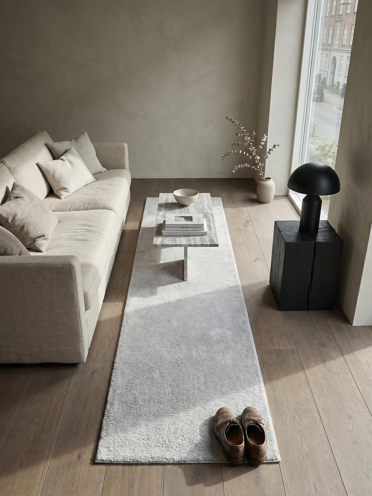 TEPPICHLÄUFER Antirutsch Uni RUTOR Polyester Grau 80 x 300 cm - Grau, Textil (80/300cm) - KADIMA DESIGN