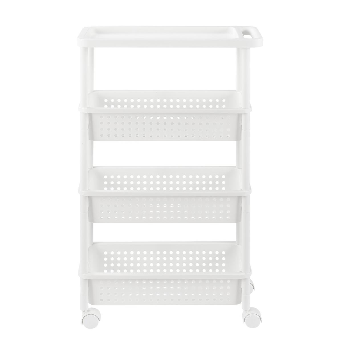 ROLLREGAL - Weiß, Kunststoff (22/100/48cm) - [en.casa]