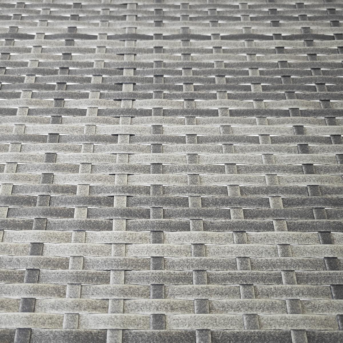 BALKONTISCH, Grau, PE Rattan, Metall - Grau, Kunststoff (100/50/74cm) - Outsunny
