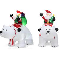 WEIHNACHTSMANN 210cm Weiß - Weiß, Textil (200/175/88cm) - COSTWAY