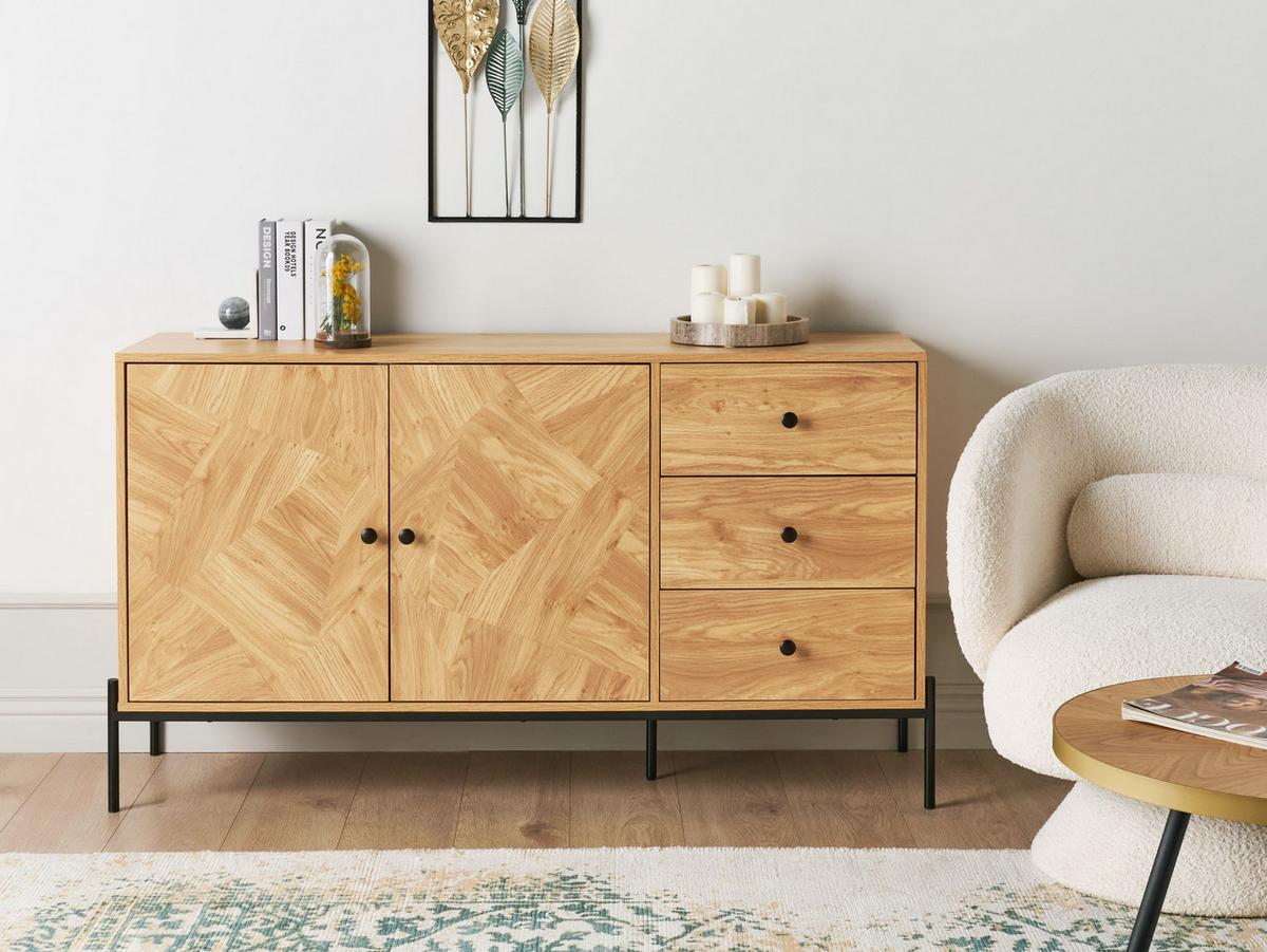 SIDEBOARD mit 2 Türen Braun Arizona - Braun, Holzwerkstoff (140/80/40cm) - Beliani