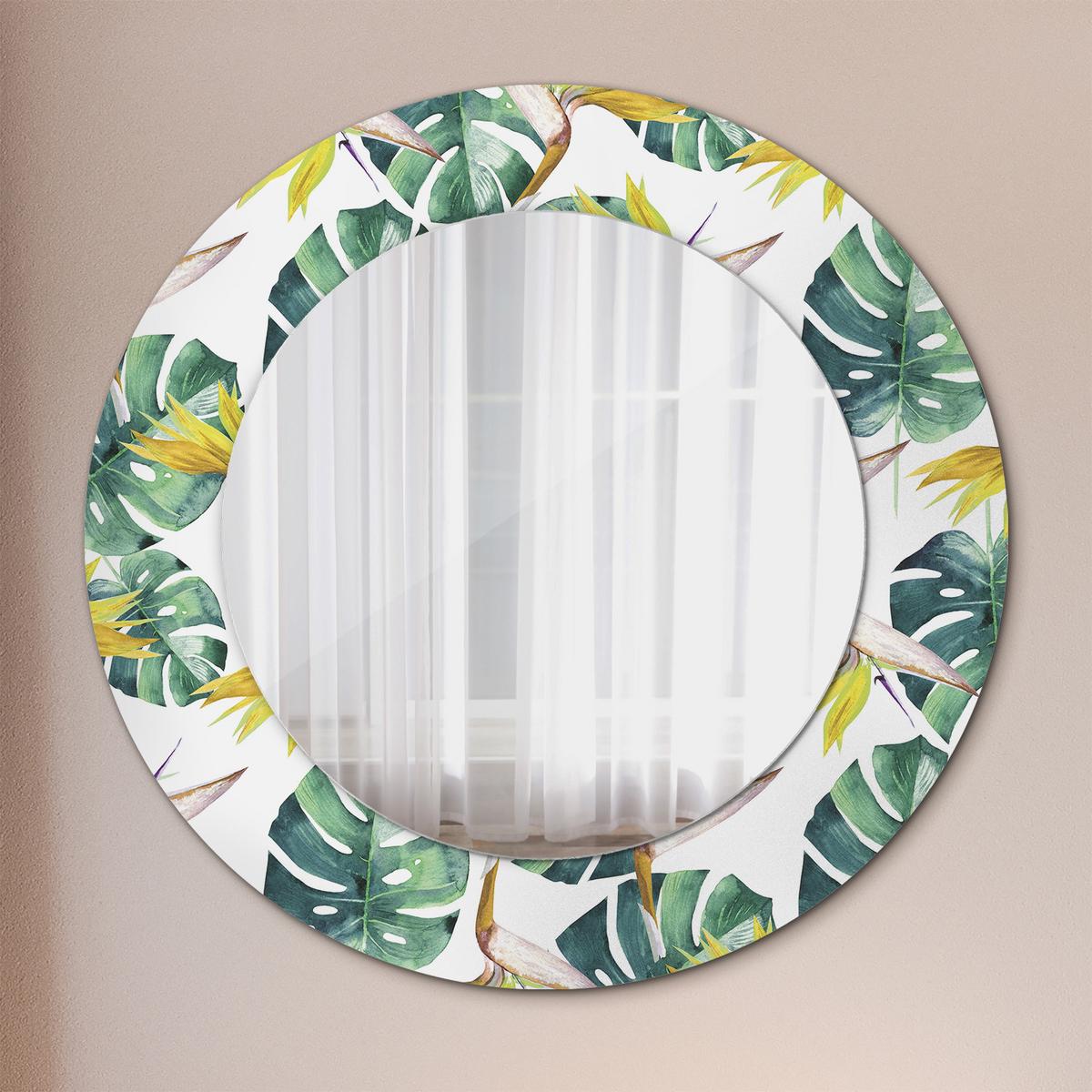 SPIEGEL Rund Ø 50 cm mit Aufdruck - Multicolor, Glas (50/50/0.4cm) - Wallfluent