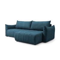 ECKSOFA Ontario Mit Schlaffunktion - Dunkelblau, Holzwerkstoff/Textil (260/154cm) - Fun Möbel