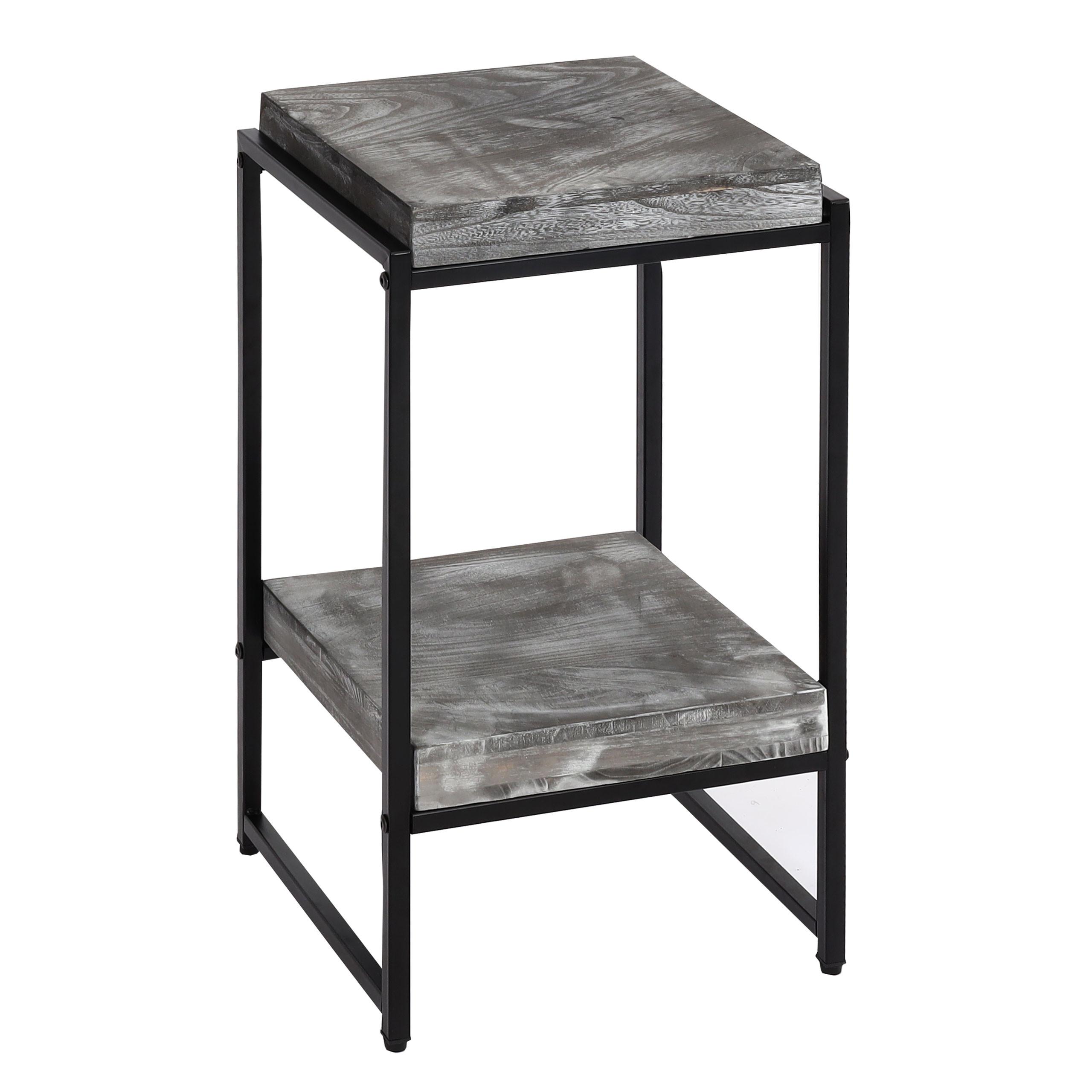 BLUMENTISCH quadratisch Grau - Grau, Holzwerkstoff (32/30/61cm) - MCW