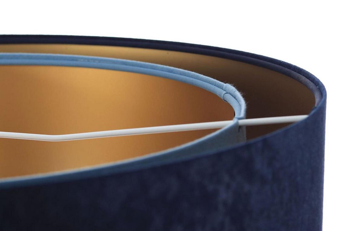 HÄNGELEUCHTE Blau 50/23 cm - Goldfarben, Kunststoff (50/1/23cm) - ONZENO