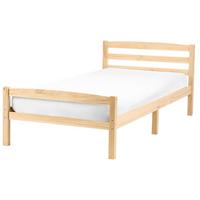 BETT mit Lattenrost 90/200 Kiefernholz Hellbraun Echallon - Hellbraun/Braun, Holz (90/200cm) - Beliani