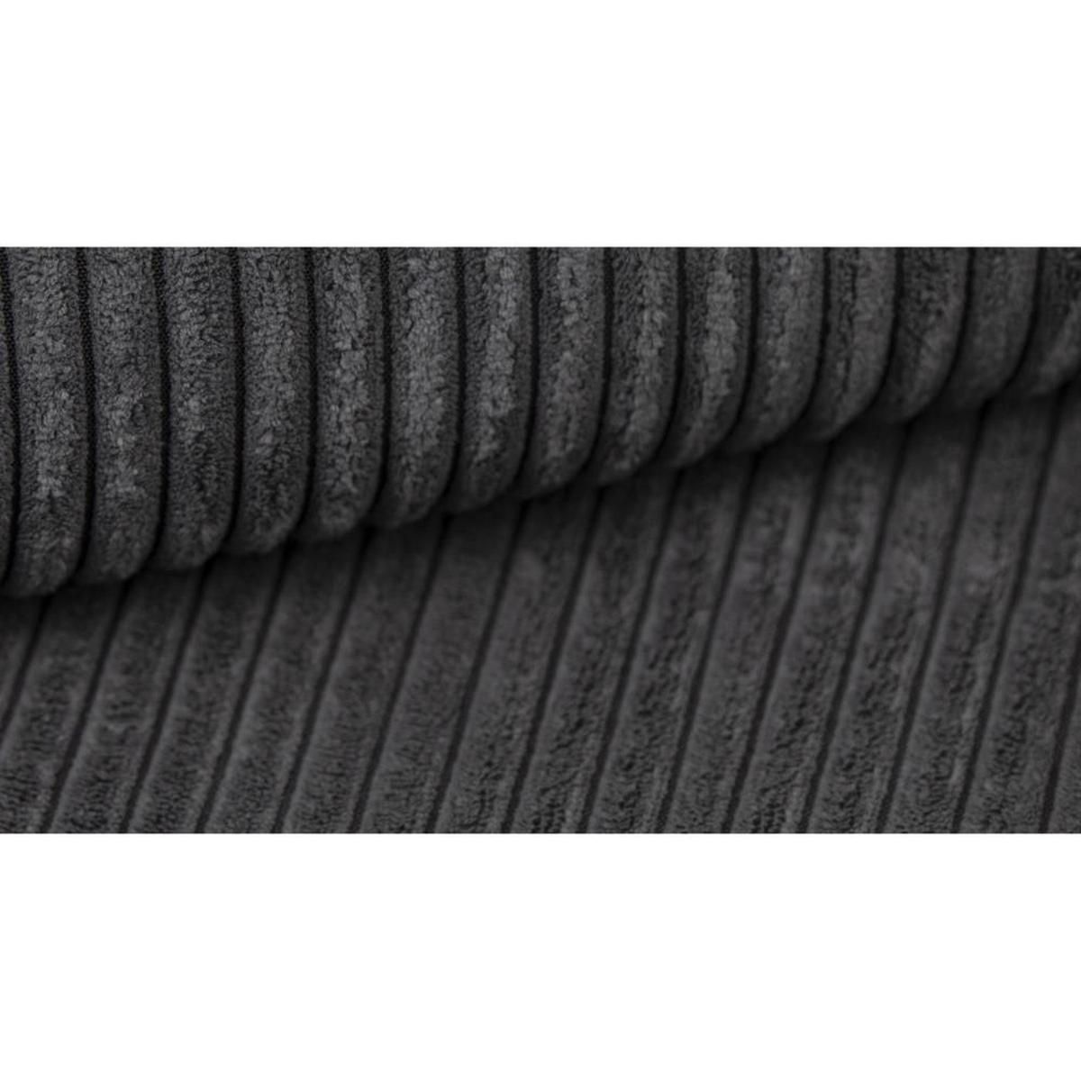 WOHNLANDSCHAFT Parys U mit Schlaffunktion dunkelgrau - Dunkelgrau/Schwarz, Kunststoff/Textil (390/70/185cm) - Beautysofa