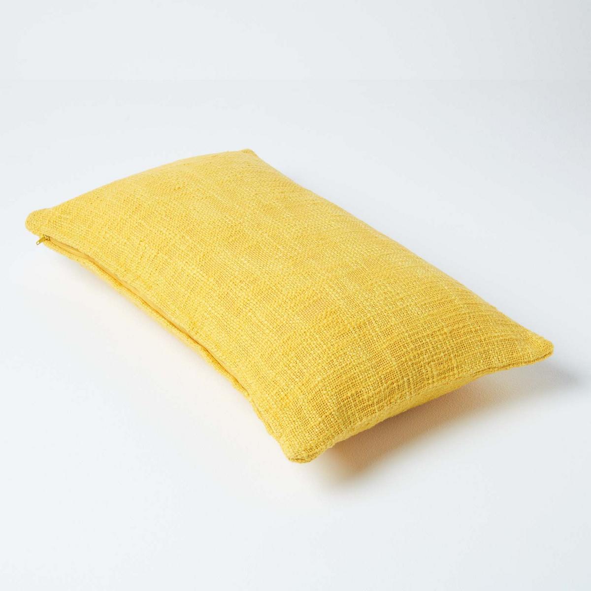 KISSENHÜLLE Nirvana Slub 30/50 cm, 100% Baumwolle - Gelb, Textil (30/50cm) - Homescapes