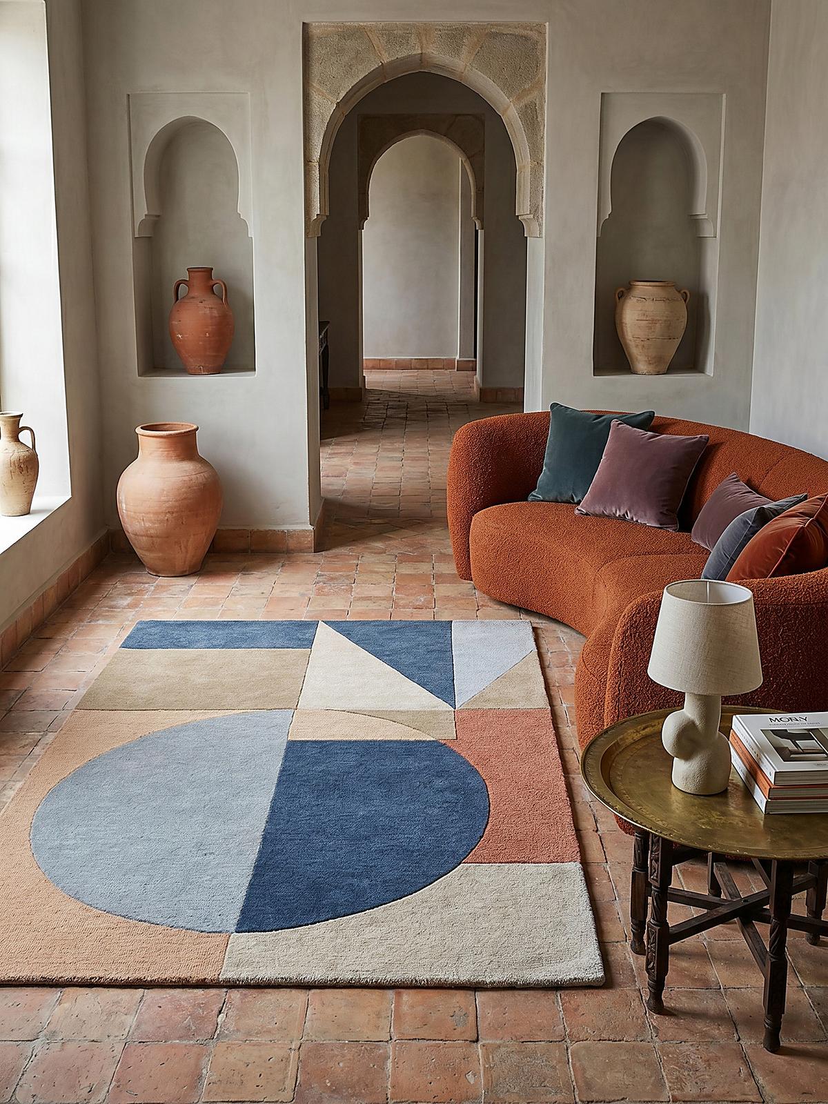 WOLLTEPPICH DEBEN, geometrisch, Pastell-Bunt, 120 x 170 cm - Multicolor, Textil (170/120cm) - KADIMA DESIGN