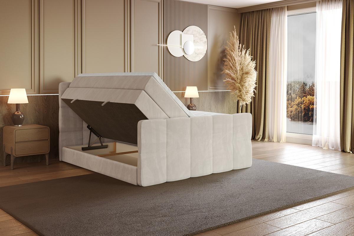 BOXSPRINGBETT mit Matratze und Lattenrost - LIRO-Z KING-120x200 - Beige Casablanca - Beige, Holzwerkstoff (120/200cm) - ALTDECOR