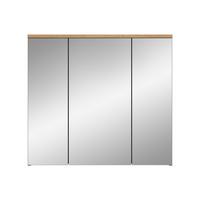 HÄNGESCHRANK mit 3 Spiegeltüren in Eichen- und Grauoptik 21/73/80 cm - Eschefarben, Holzwerkstoff (21/73/50.5cm) - Calicosy