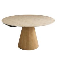 KERAMIKTISCH mit Erweiterungen Rund 135/180/90 cm - Beige, Keramik (98/180/90cm) - Signature