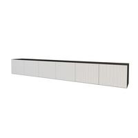 LOWBOARD NOA-2-W 3x100x40x40 cm - Schwarz / Weiß - Weiß, Holzwerkstoff (300/40/40cm) - ALTDECOR