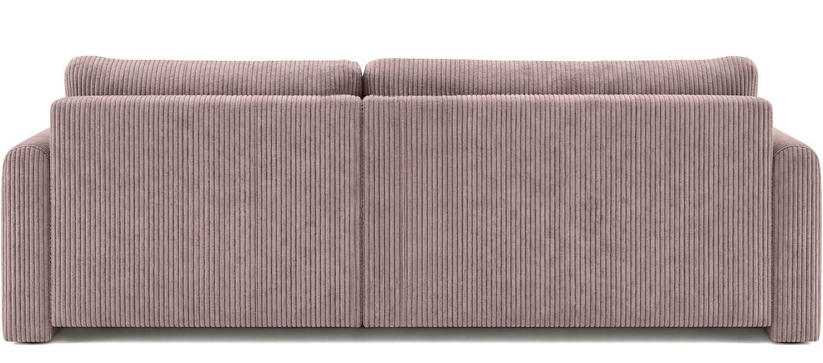 ECKSOFA Cora mit Schlaffunktion & Stauraum, Universell Rechts/Links, Rosa Cord Chenille 250/82/160 cm - Schwarz/Rosa, Kunststoff/Textil (250/160cm) - WFL GROUP