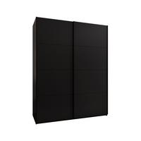 SCHWEBETÜRENSCHRANK 245,5/190/64 2-türig - Schwarz, Holz/Metall (190/245/64cm) - Abiks Möbel