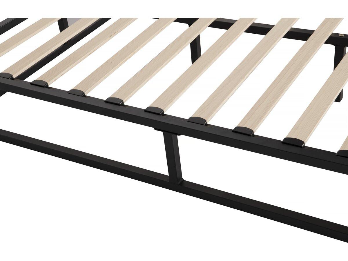 LATTENROST cadre de lit en métal 160 x 200 cm - noir Schwarz - Schwarz, Metall (200/160cm) - Habitat Garten