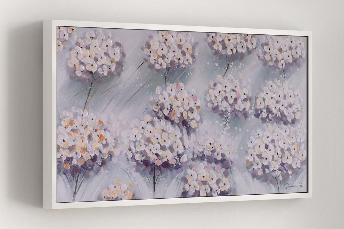 ACRYLBILD HANDGEMALT 120/60 cm - Blau/Grau, Holz/Textil (120/60cm) - KUNSTLOFT