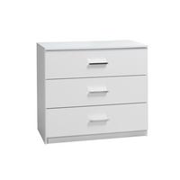 KOMMODE ELDRI 93/80,5/42cm mit 3 Schubladen Türen Weiß - Weiß, Holzwerkstoff (93/80.5/42cm) - MASSENO