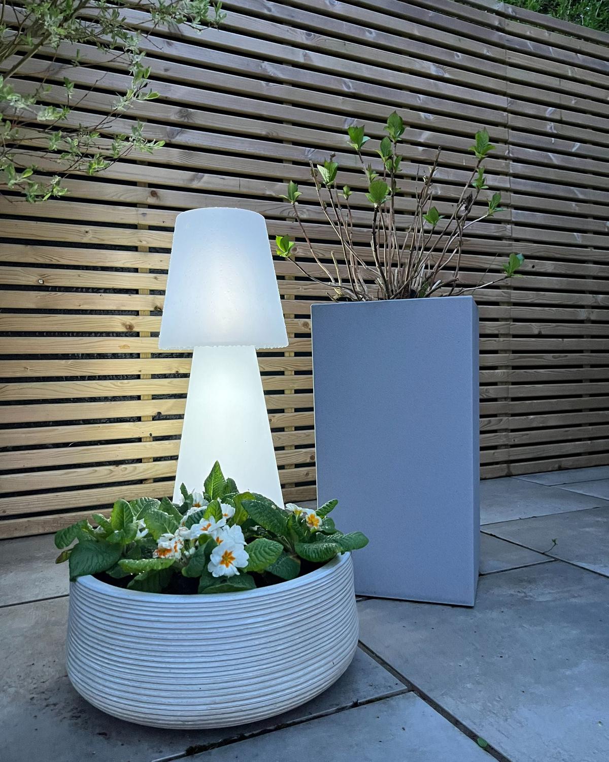 LED-LAMPE Weiß Sabanas - Weiß, Kunststoff (30/30/80cm) - Beliani