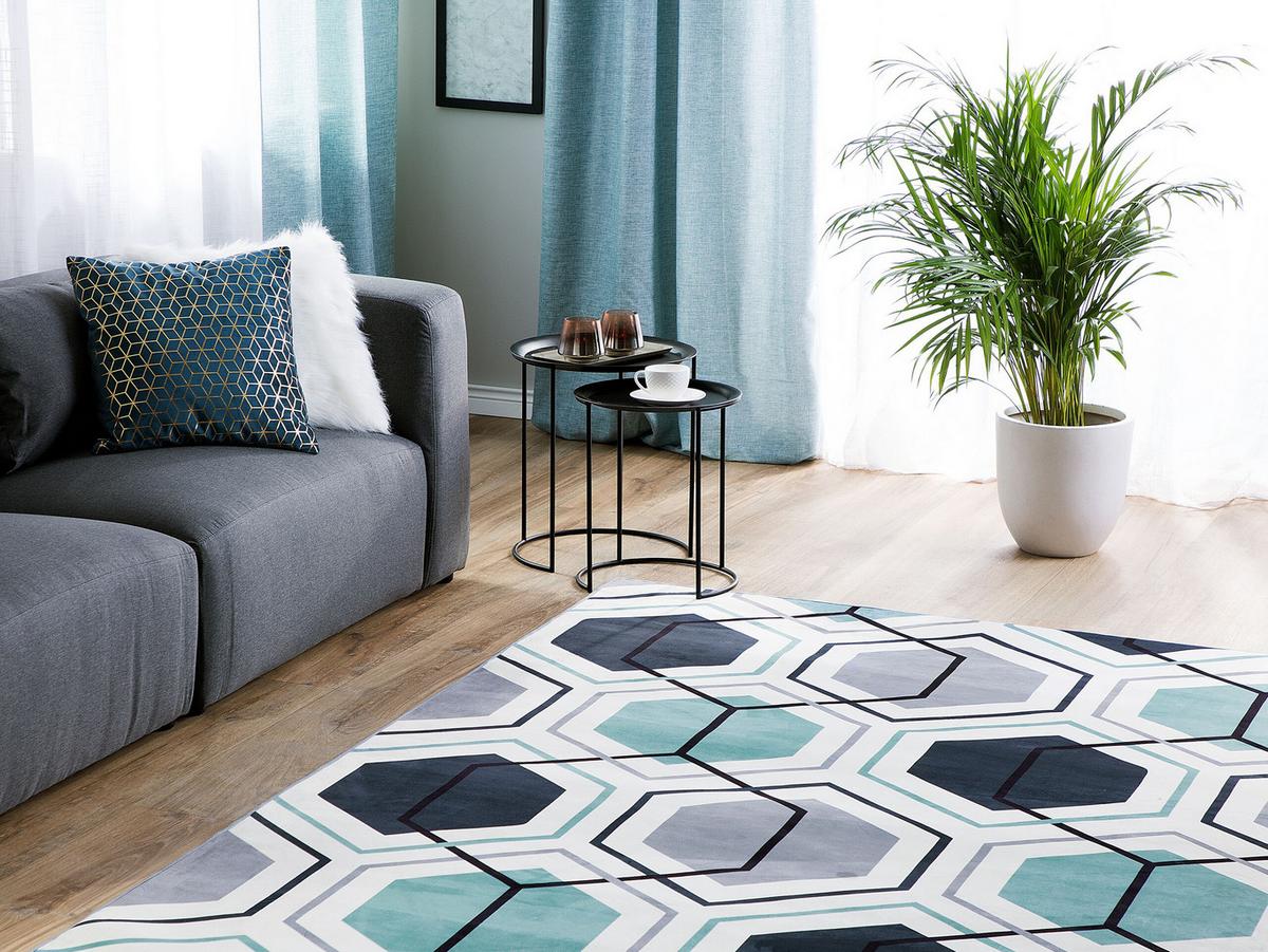KURZFLOR-TEPPICH Giresun 230/160 cm - Multicolor, Kunststoff (160/230cm) - Beliani