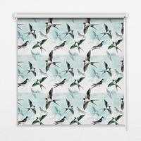 INNENROLLO - Fensterrollo - Rollo - 110x140 cm - Schwalben - Schwarz, Kunststoff (110/140/0.5cm) - TULUP