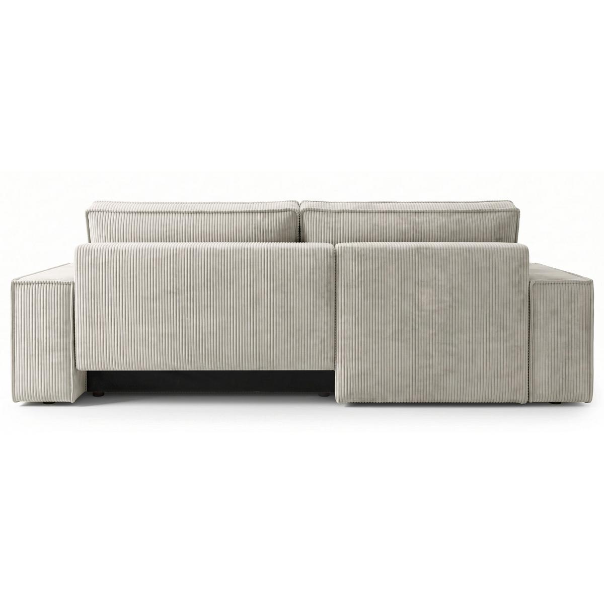ECKSOFA Farese Mini mit Cordbezug Greige, links - Taupe/Schwarz, Textil (240/167cm) - Selsey