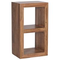 REGAL Massivholz Akazie Rustikal Handgefertigt, Braun 50x35x88 cm - Braun, Holz (50/88/35cm) - KADIMA DESIGN