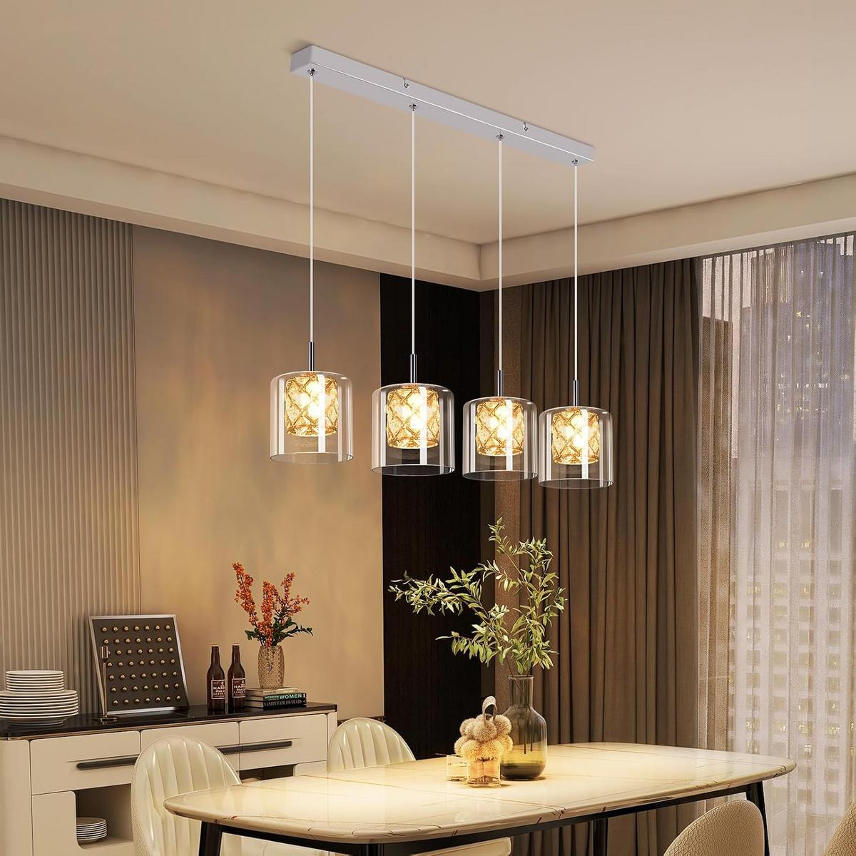 KRONLEUCHTER Helligold 66.0/140.0/66.0 cm - Transparent, Glas (66/140/66cm) - ZMH
