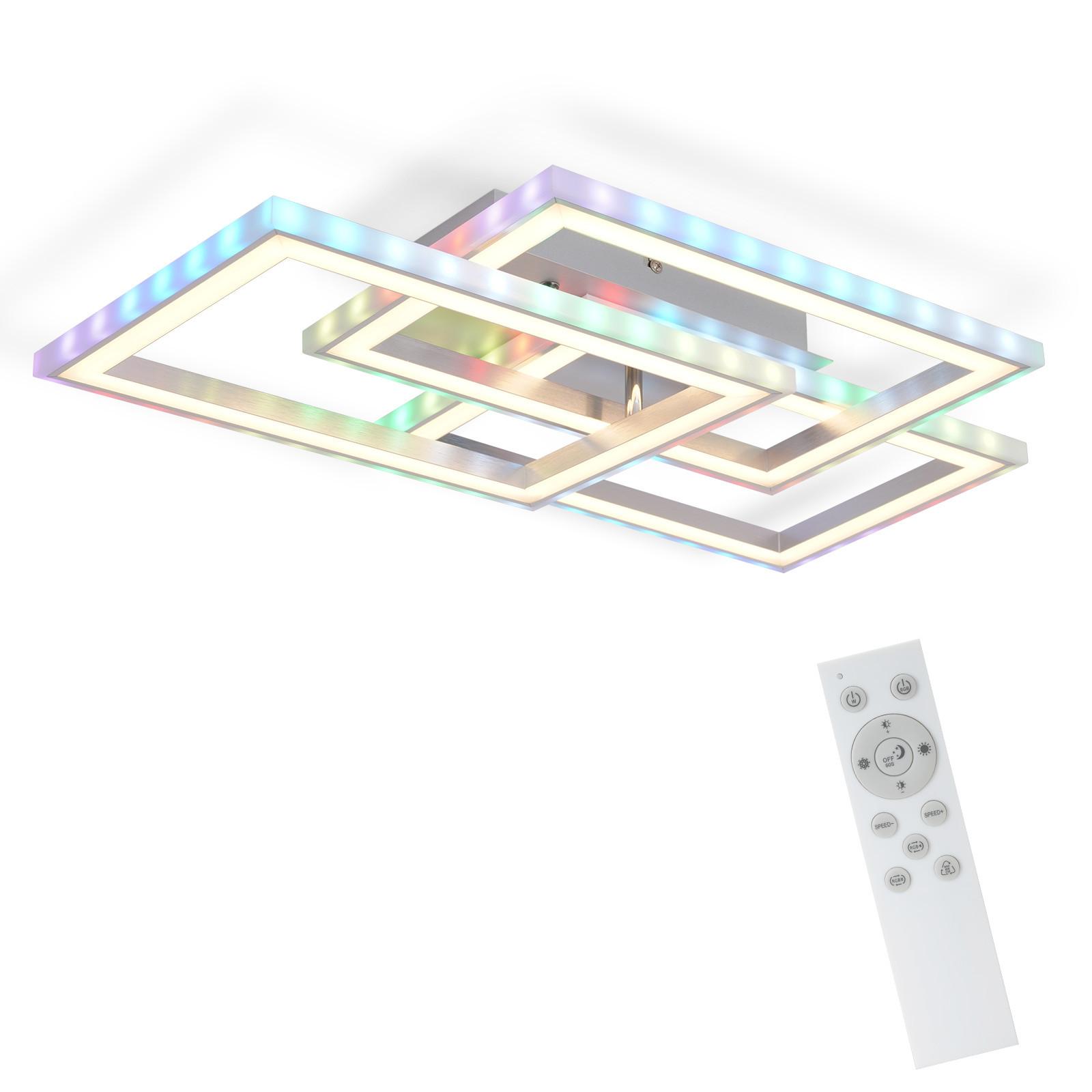 LED-DECKENLEUCHTE Lieselotte 54/34/9 cm - Weiß, Metall (54/34/9cm) - Nettlife