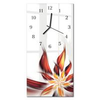 WANDUHR aus Glas 30x60 cm - Blume - Multicolor, Glas (30/60/0.4cm) - TULUP
