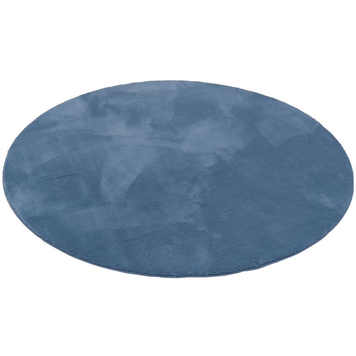 FELLTEPPICH SUPER SOFT PEARL RUND - Blau, Textil (200/200cm) - Pergamon