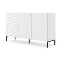 KOMMODE Weiß, Schwarz 150/87/42 - Schwarz/Weiß, Holzwerkstoff (150/87/42cm) - RAUMHIRSCH FURNITURE