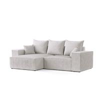 ECKSOFA SENSO mit Schlaffunktion Grau im Tilia Stoff - Schwarz/Grau, Holz/Holzwerkstoff (255/148cm) - AltaBeds
