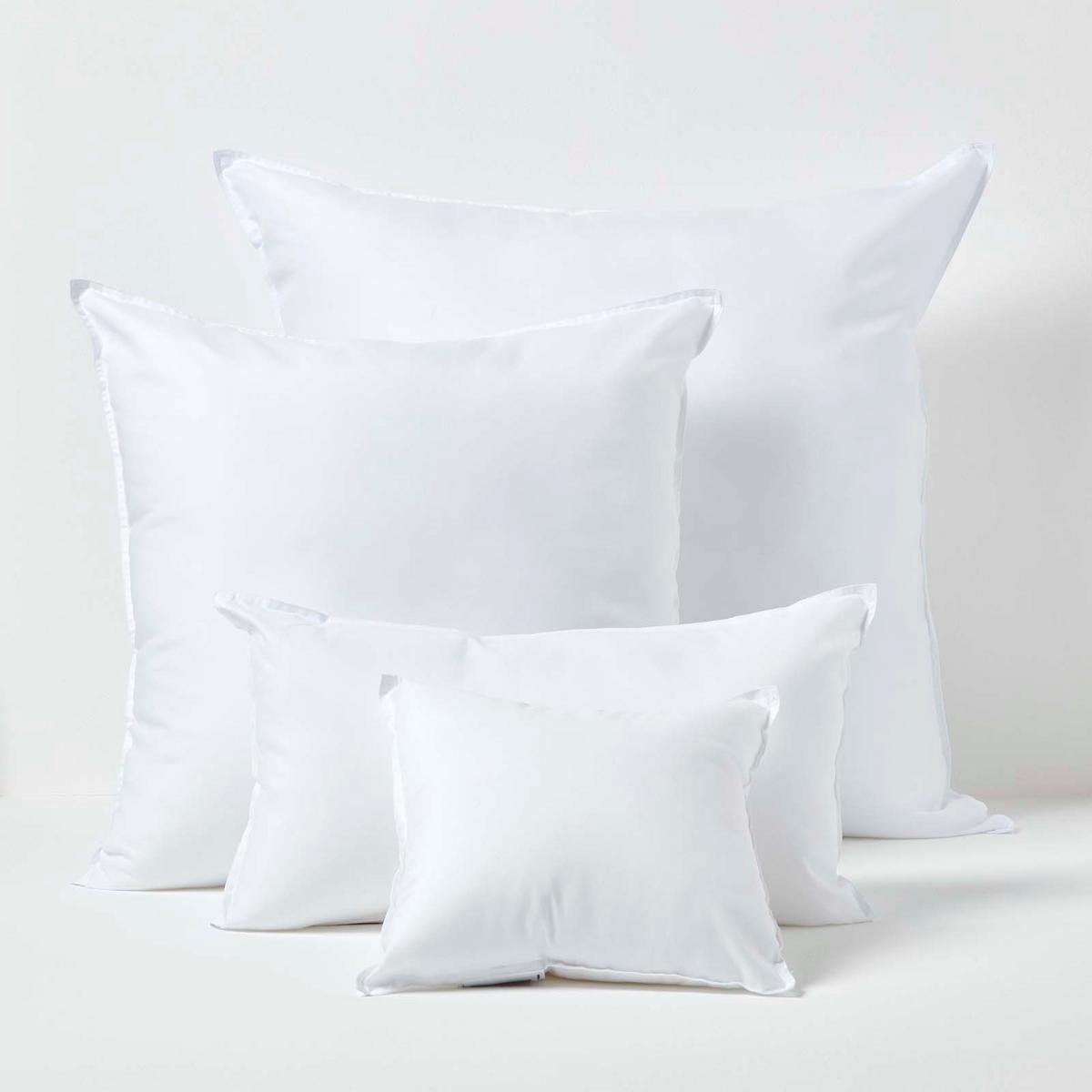 FÜLLKISSEN 2er-Set – 35/35 cm, Super-Mikrofaser - Weiß, Textil (35/35cm) - Homescapes