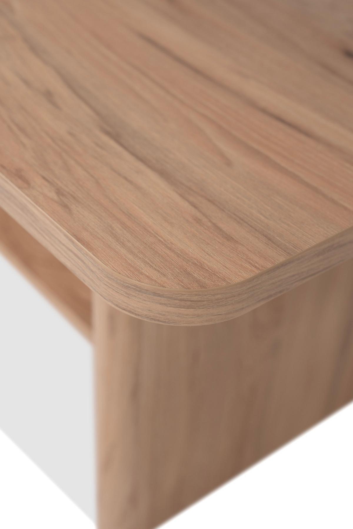 COUCHTISCH Hickory Walnuss 90 x 56 cm, Wohnzimmertisch mit Ablage - Walnussfarben, Holzwerkstoff (56/90/42cm) - Furn.Design