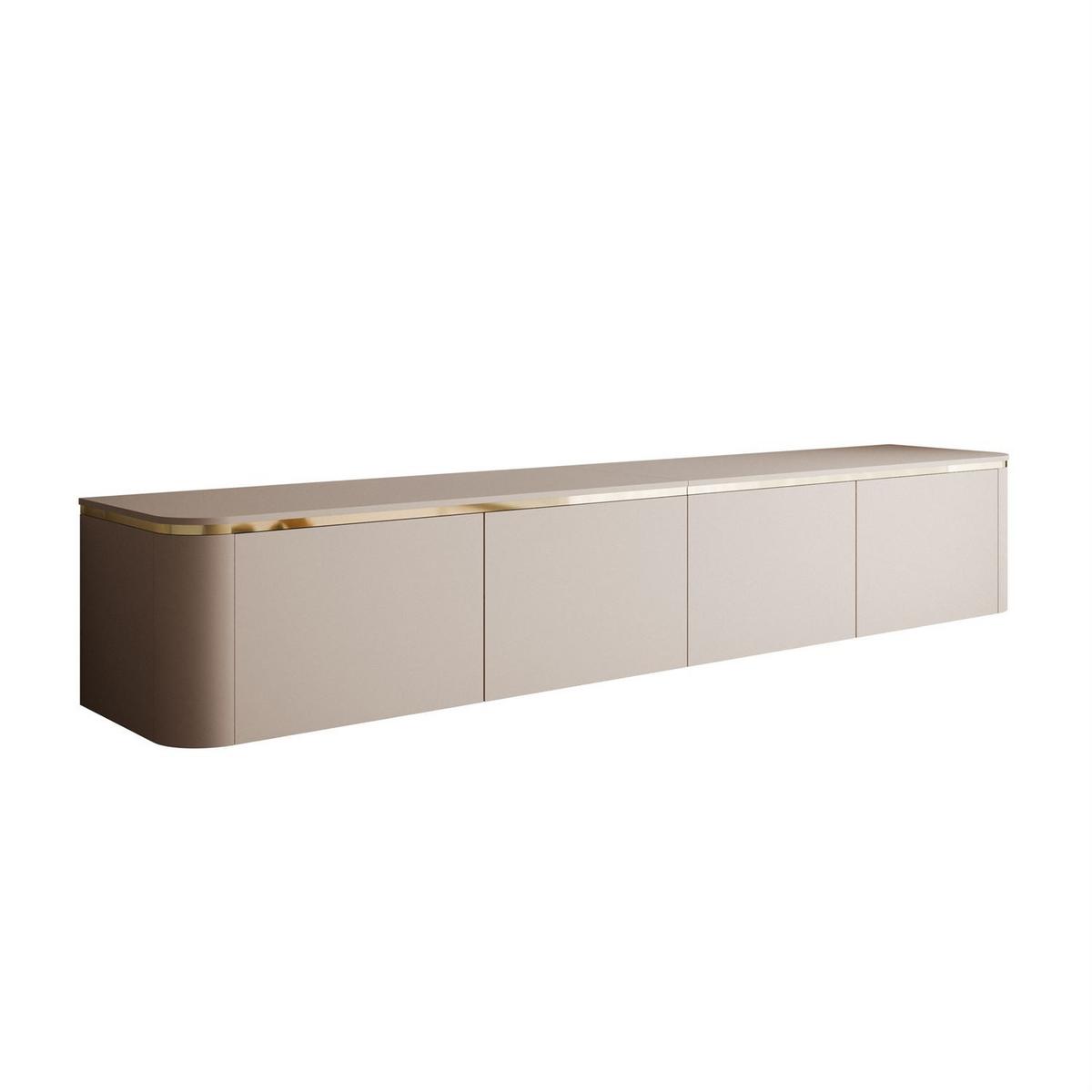 TV-RACK AVELINE 200 cm hängend mit LED-Beleuchtung - Kaschmir, Holzwerkstoff (200/35/40cm) - Lookway