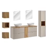 BADMÖBEL 140.4cm Manoa 2er-Set Kaschmir - Kaschmir, Holzwerkstoff (140.4/59/40cm) - Petits-meubles
