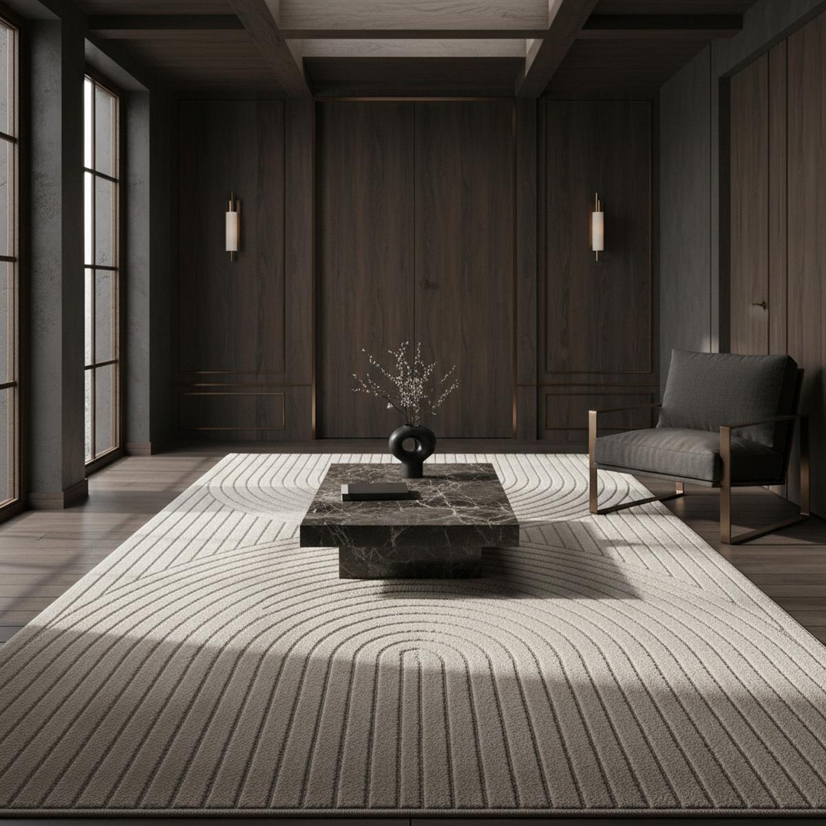 TEPPICH Outdoor ENGADIN in Creme, im Skandi-Stil mit 3D-Design, 120 x 170 cm - Beige, Textil (170/120cm) - KADIMA DESIGN