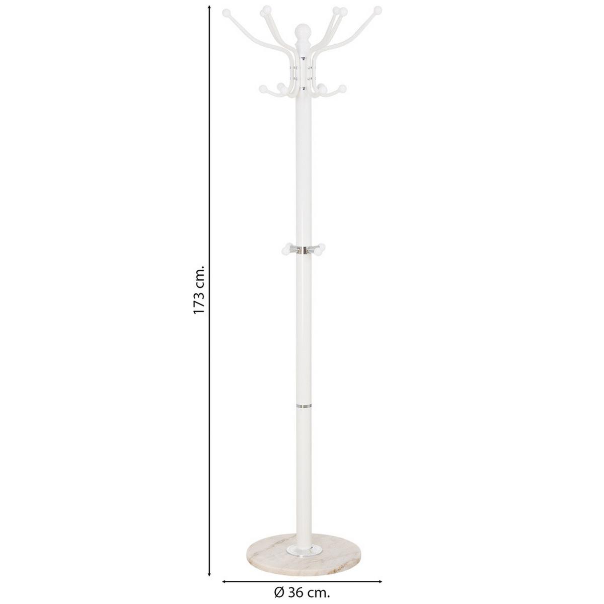 GARDEROBE aus metall 36x173cm - Weiß, Metall (36/173/36cm) - Wanderlust