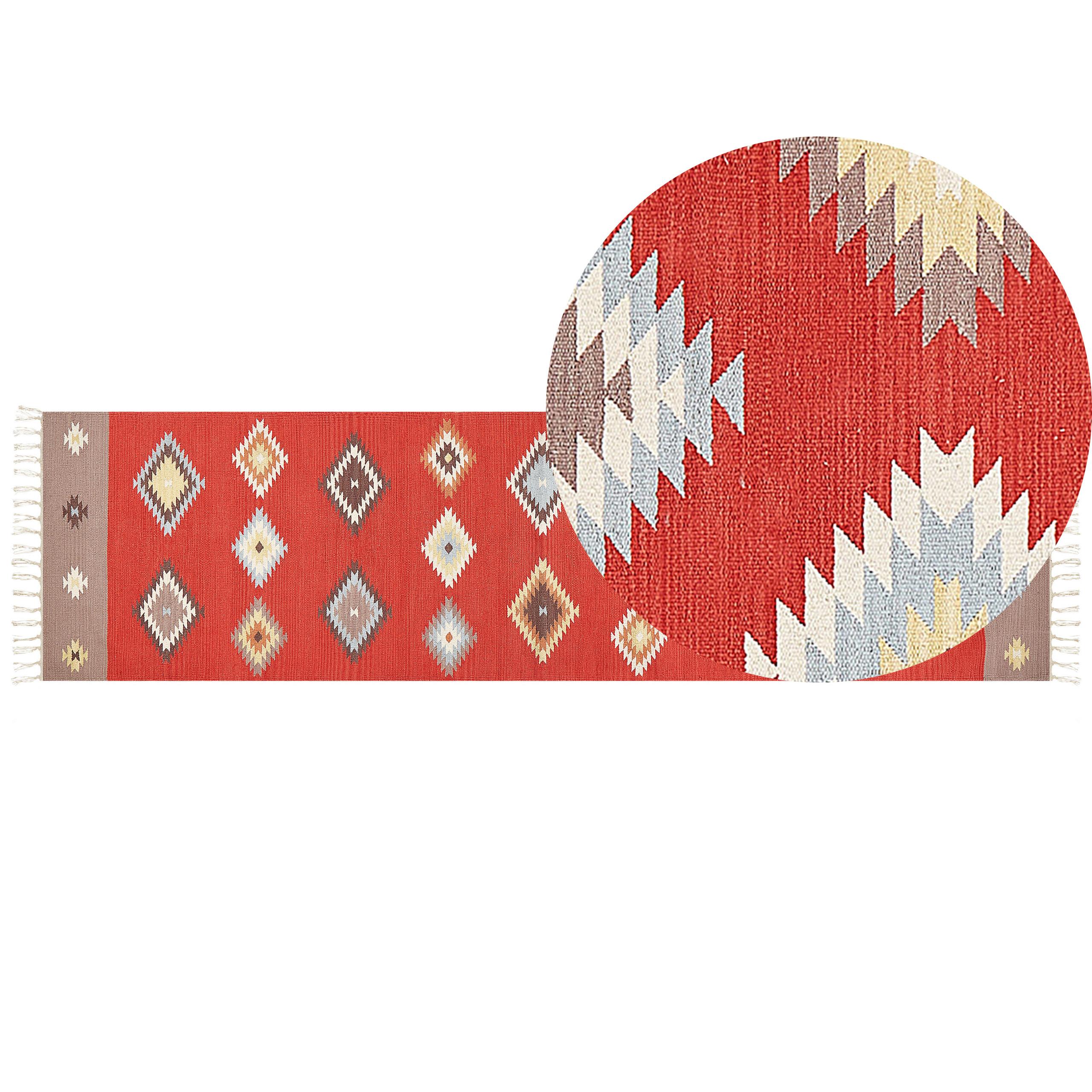 KELIM-TEPPICH Lorut 300/80 cm - Multicolor, Textil (80/300cm) - Beliani
