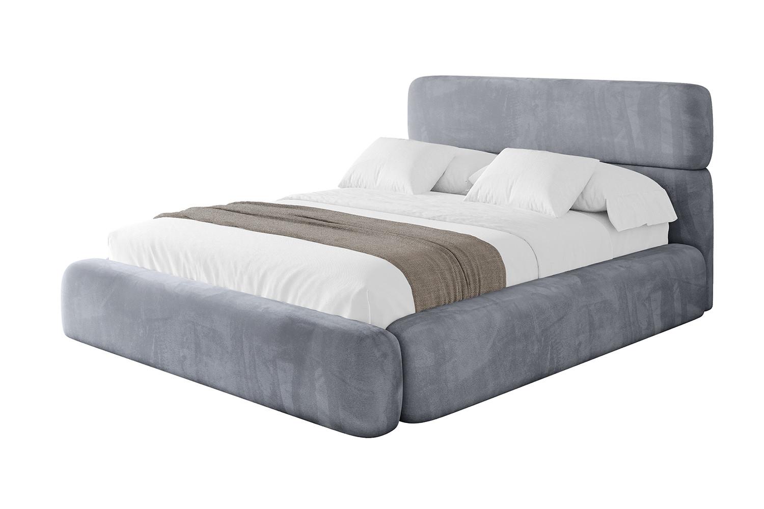 POLSTERBETT mit Bettkasten und Lattenrost, Boxbett ohne Matratze - ENORA 180x200 Grau - Grau, Holzwerkstoff/Textil (180/200cm) - ALTDECOR