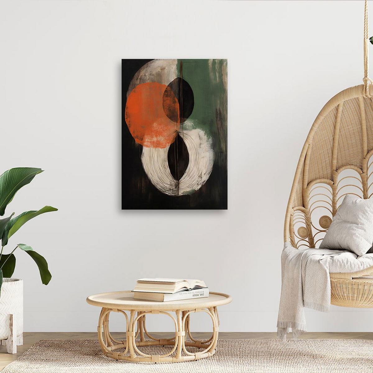KUNSTDRUCK Grün 40/60 cm - Grün, Textil (40/60cm) - KUNSTLOFT