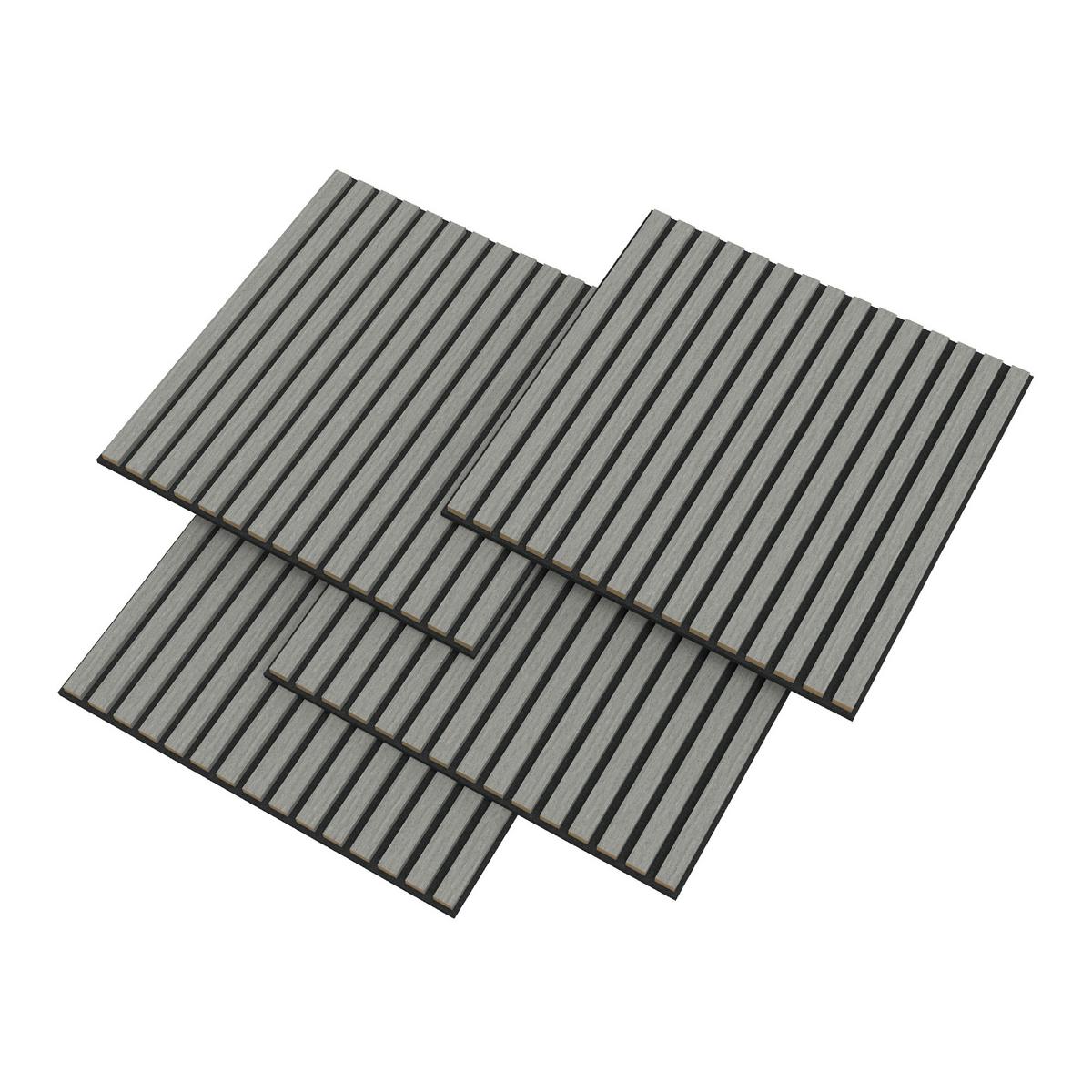 AKUSTIK WANDPANEEL-SET Vang 4-TLG. II - Eiche Bianco, Holzwerkstoff/Kunststoff (60/60/2.1cm) - NEU.HOLZ