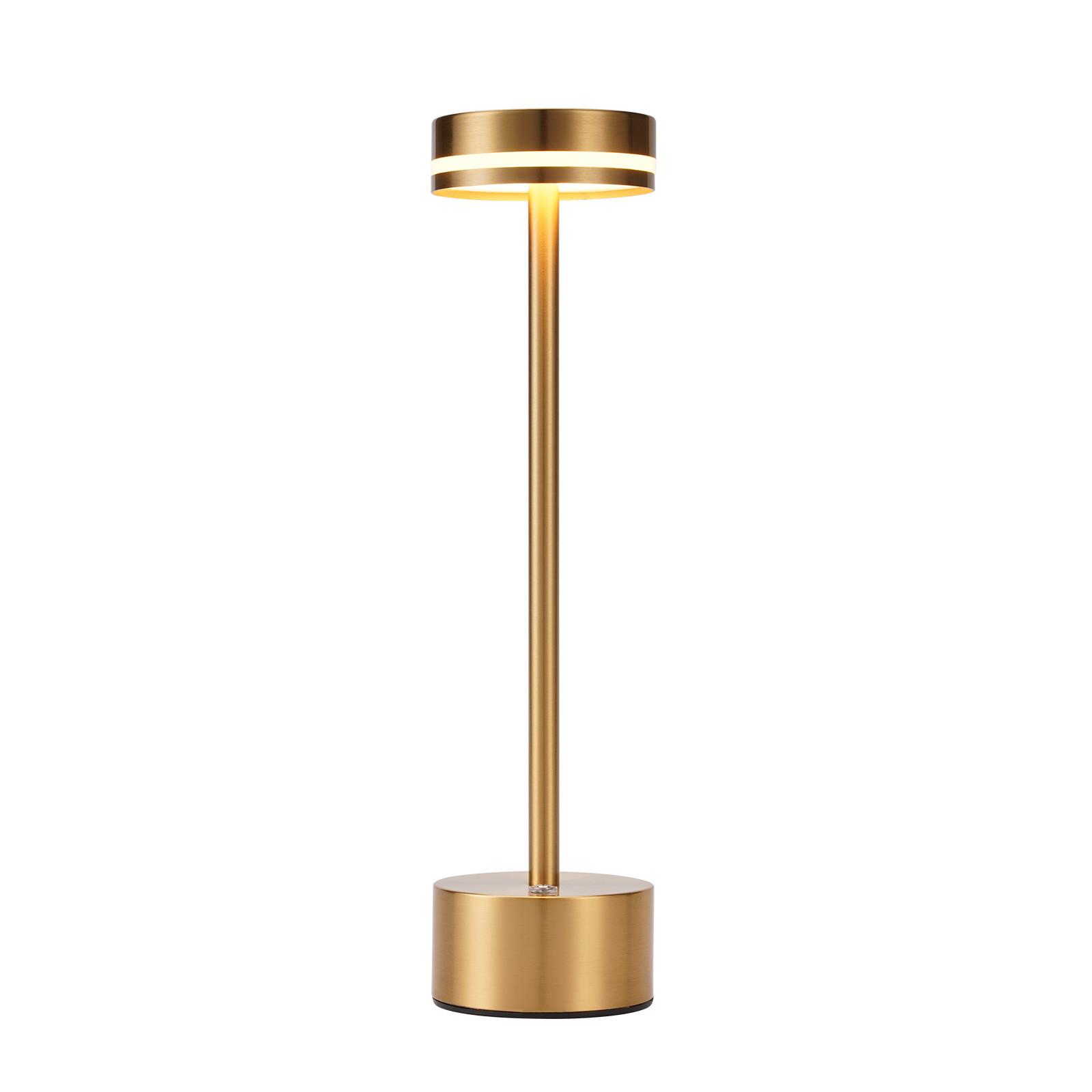 TISCHLEUCHTE Flammer 8/8/31.5 cm - Goldfarben, Kunststoff/Metall (8/8/31.5cm) - ZMH