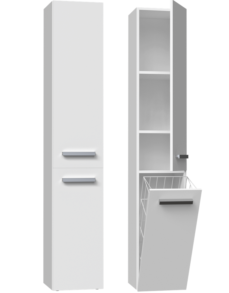 BADEZIMMERSCHRANK Weiß 31/174/30 - Weiß, Holzwerkstoff (31/174/30cm) - RAUMHIRSCH FURNITURE
