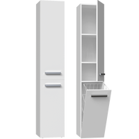 BADEZIMMERSCHRANK Weiß 31/174/30 - Weiß, Holzwerkstoff (31/174/30cm) - RAUMHIRSCH FURNITURE