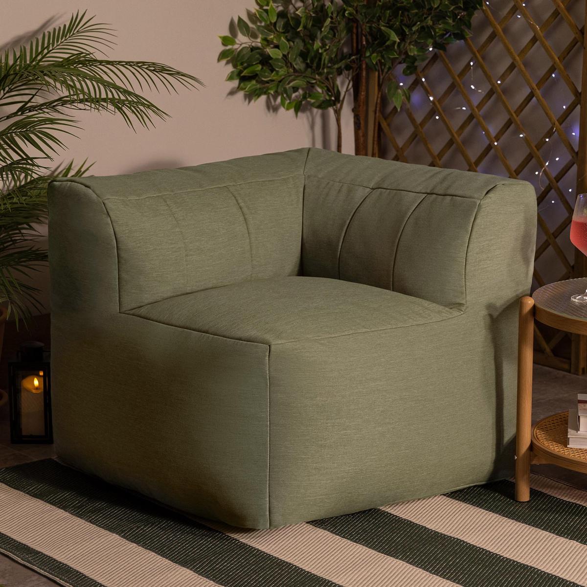 SITZSACK-SOFA Ecksessel - Grün, Textil (100/68/100cm) - icon